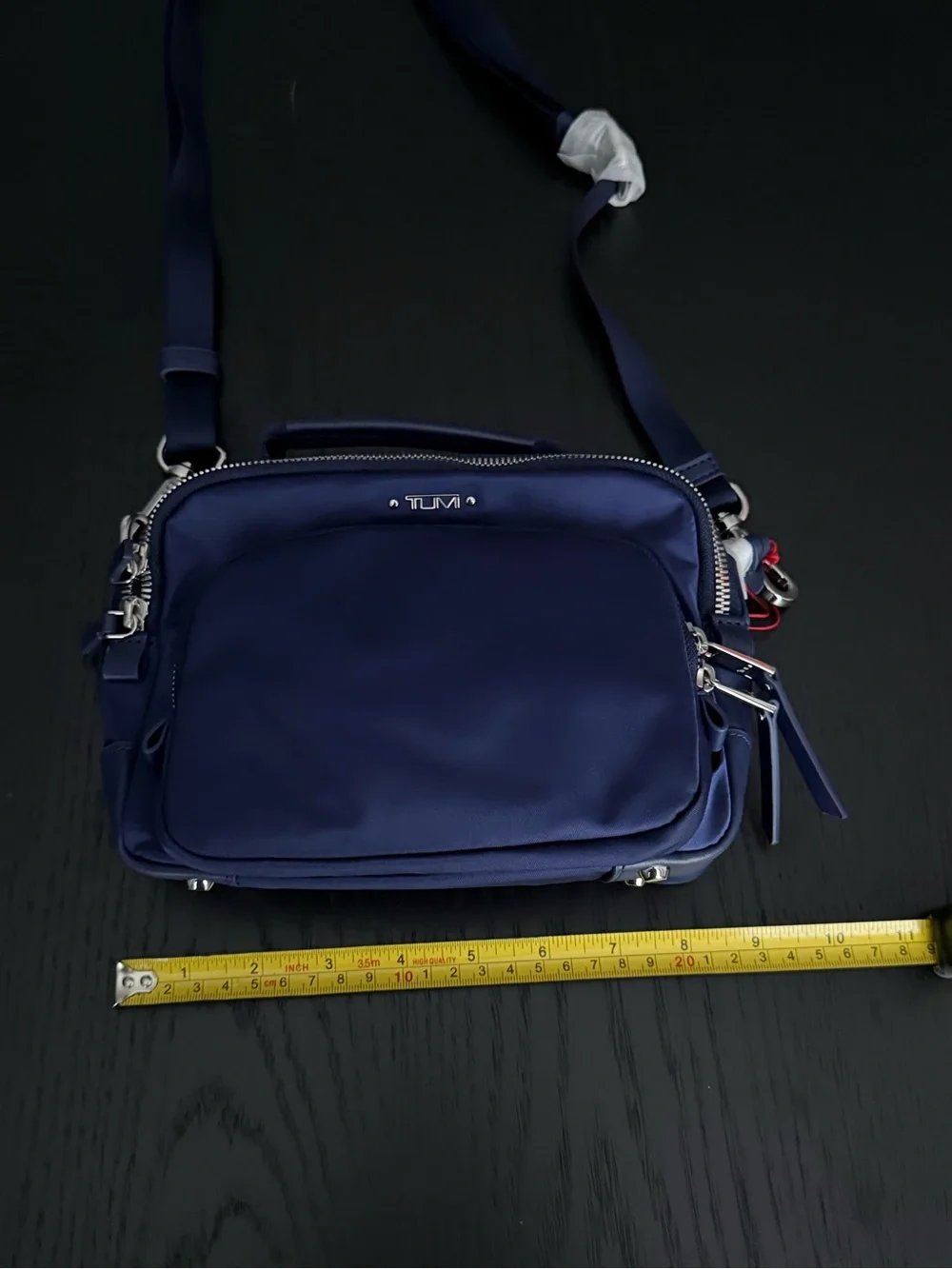 Tumi Tamy Navy Blue Nylon Crossbody Messenger Bag